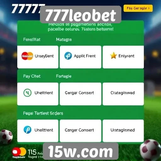 Métodos de pagamento aceitos no 777leobet